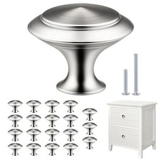 20 Pack Brushed Nickel Cabinet Knobs   30mm Round Stainless Steel Drawer Knob...