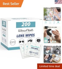 200 Count Individually Wrapped Lens Wipes - Scratch  Streak-Free