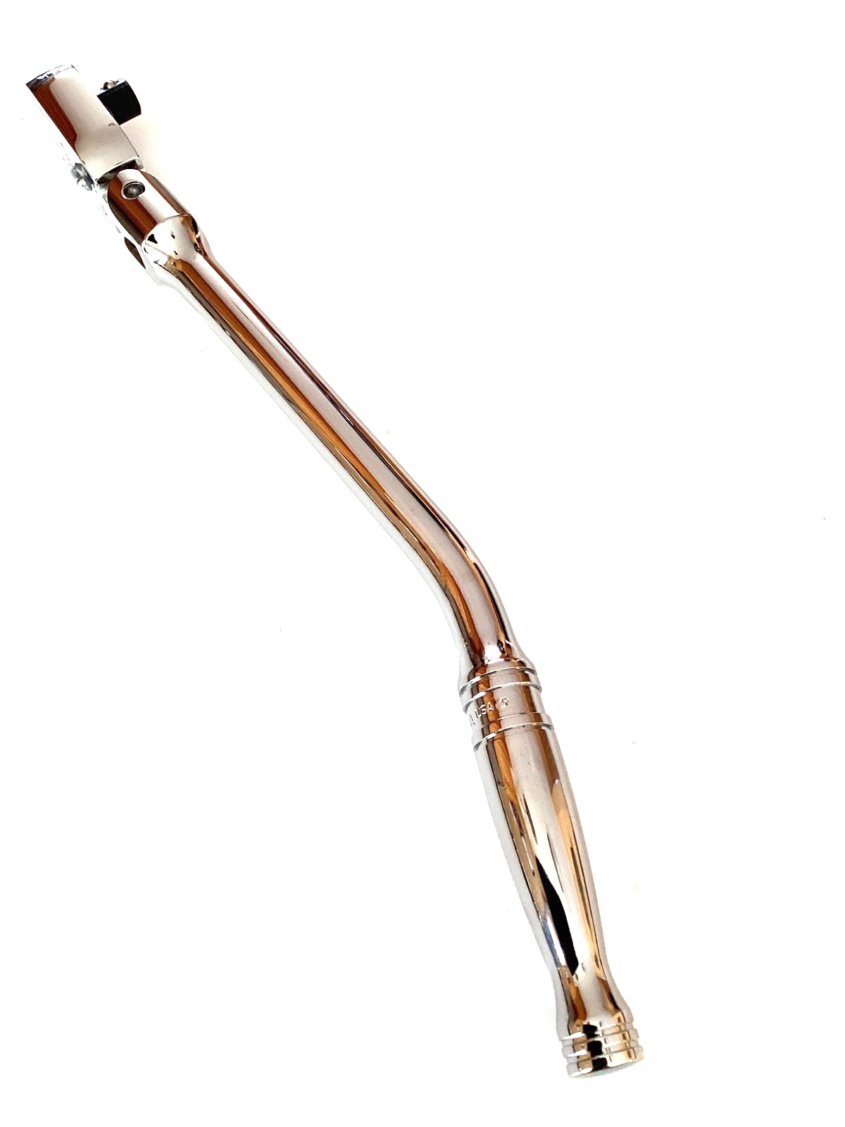 Snap On 3/8" Drive Dual Bent Handle Flex Head Chrome Ratchet FBF80A NEW