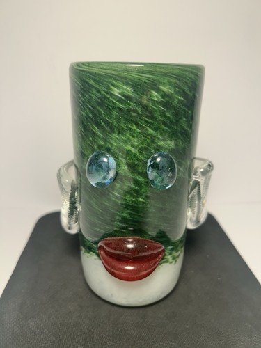 Gary Guydosh Handblown Art Glass Fish Mug Figural Vessel Signed 