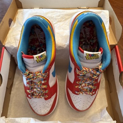 Nike Dunk Low x LeBron James Fruity Pebbles Red SB Size 8 NIB 