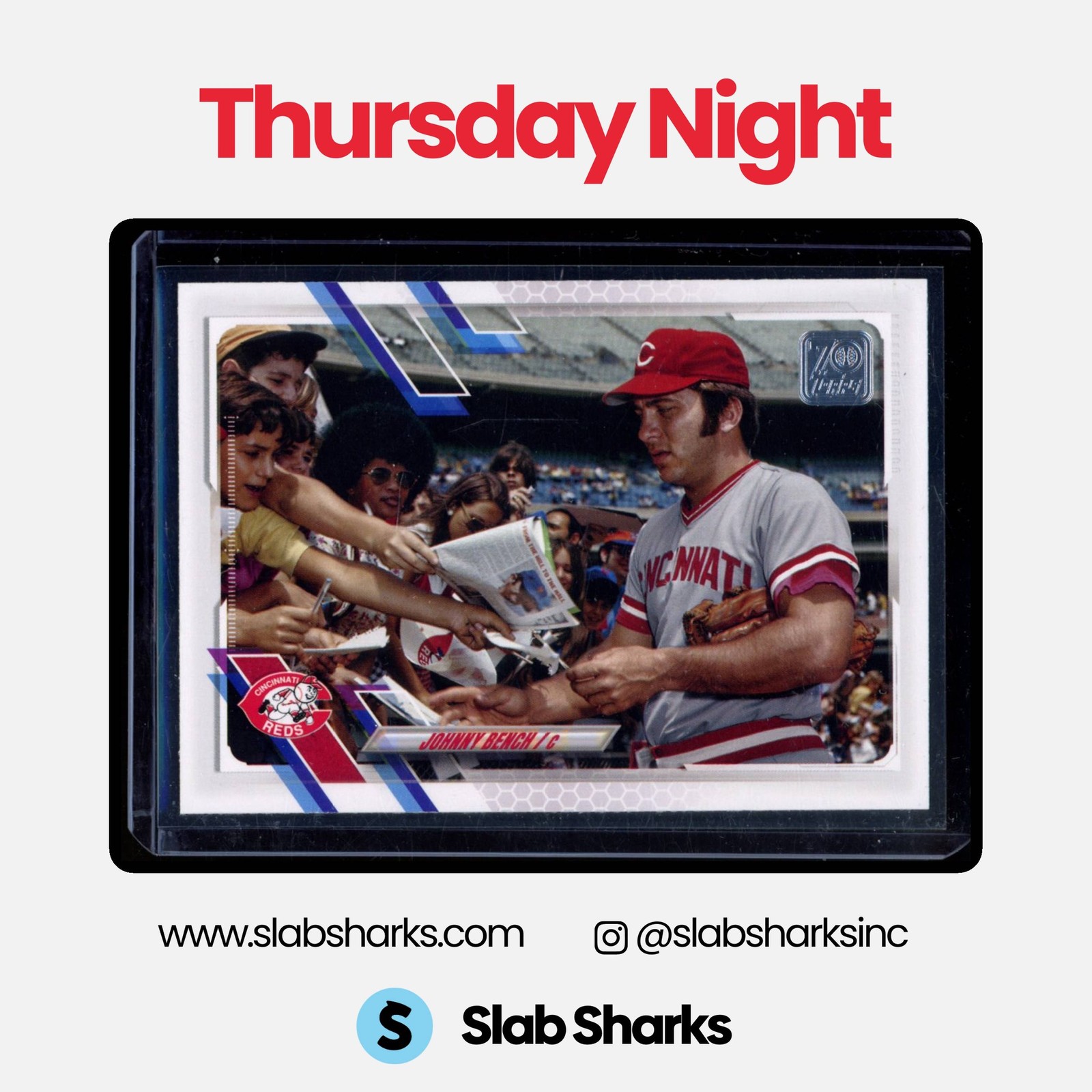 2021 Topps Baseball - SP Legends Variation Johnny Bench #580