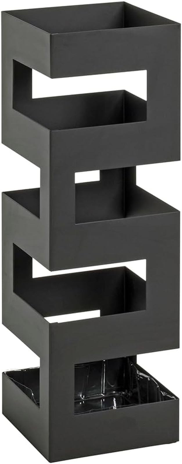 Portaombrelli Nero Metallo Moderno 16x16x48 cm - Offerta Casa
