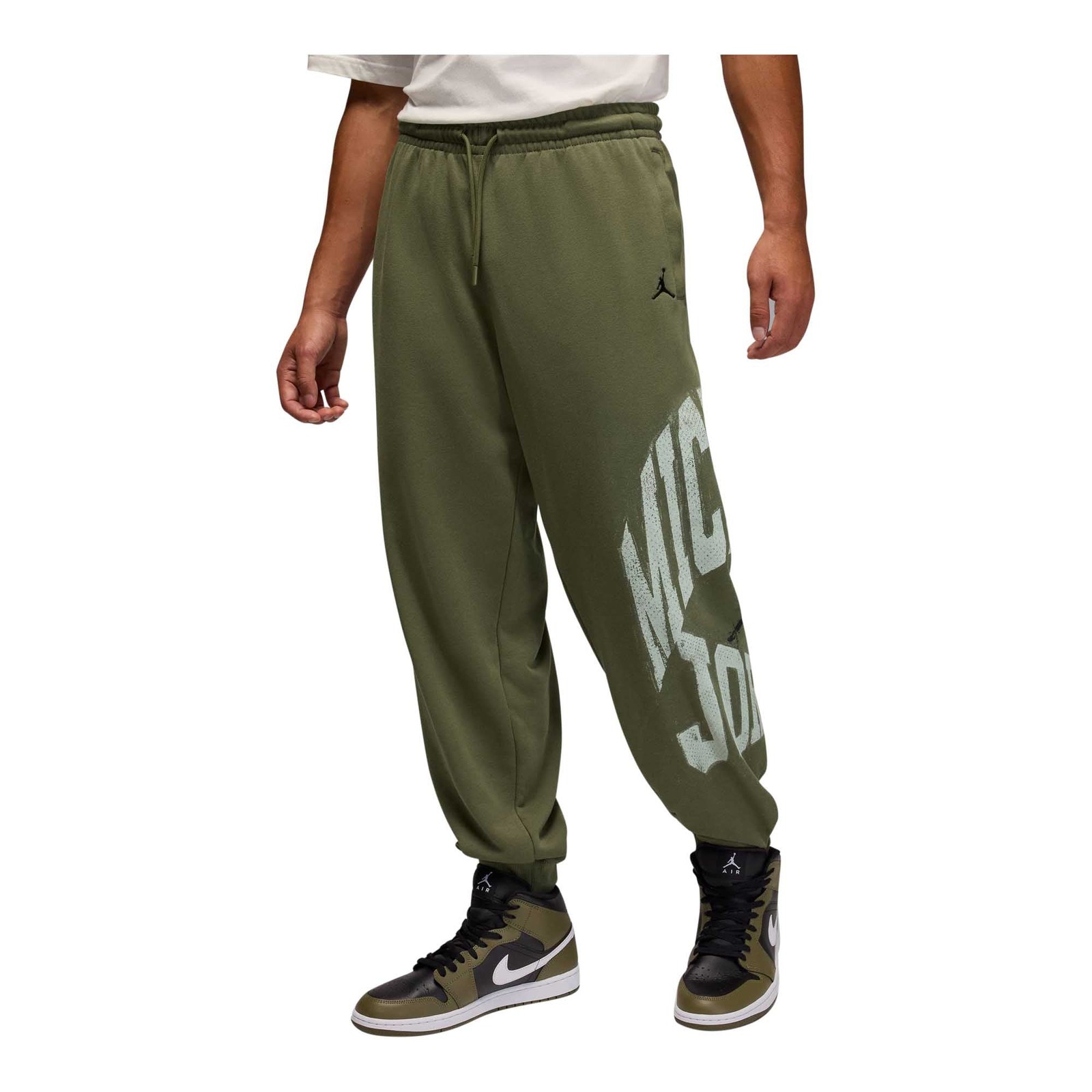 MENS JORDAN BROOKLYN COLLEGIATE PANTS_MEDIUM OLIVEBLACK HV0091-222-SIZE 2XL 12190₽