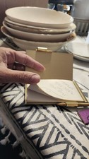 Brass Notepad Holder with Pencil Vintage