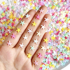 100Pcs Colorful 3D Sea Star Nail Charms Resin Starfish Nail Art Decorations for