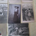 LOT 35 VINTAGE PAINTED LADIES GIRLS RPPC POSTCARDS Hand Tinted French German Etc — photo 10