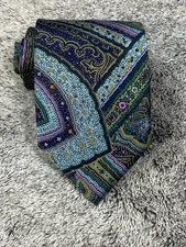Men's Italo Ferretti Silvi Marina Luxury Silk Tie Italy  Geometric