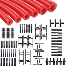 6pcs 5ft For Bmw Car Engine Vacuum Red Silicone Hose Kit 113pcs Line Connectors 6pcs 5ft For Bmw Car Engine Vacuum Red Silicone Hose Kit 113pcs Line Connectors