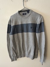 Chaps Men Heavy Long Sleeve Crew Neck Sweater L - Gray Preowned