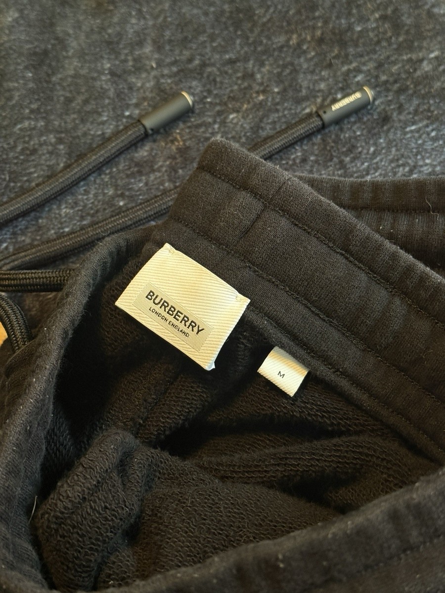 Burberry Black Check Tracksuit Set Sweatshirt & Jogger Pants Size