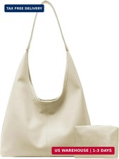 Leather Hobo Bags for Women Slouchy Tote Bag Retro PU Leather Purse Soft Shoulde