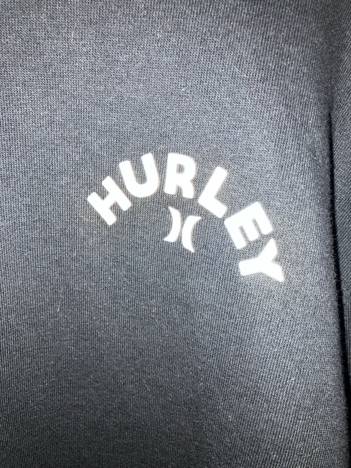 NWOT Hurley Pull Over Hoodie , L , Mens, Black With White Graphics
