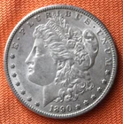 1890-S Morgan Silver Dollar, $1, 90%