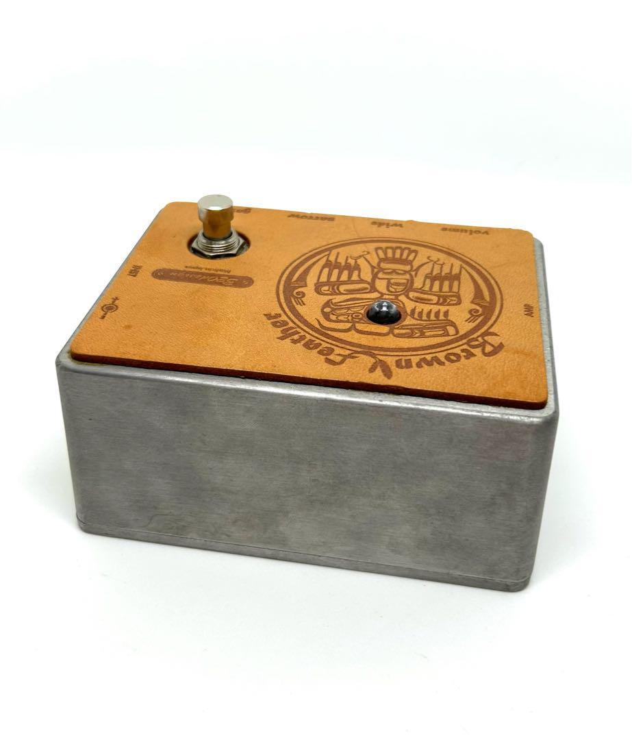 320Design Brown Feather Leather Top Effector Limited Edition 320Design Brown Feather Leather Top Effector Limited Edition