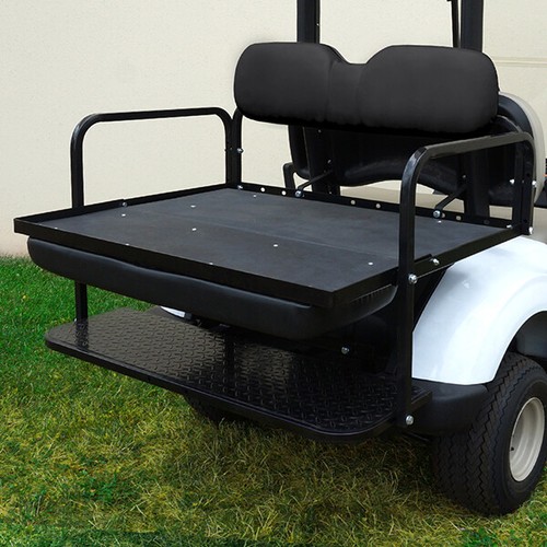 Yamaha G29 Golf Cart Flip Flop Rear Seat Kit Fold Down Back Seat Black