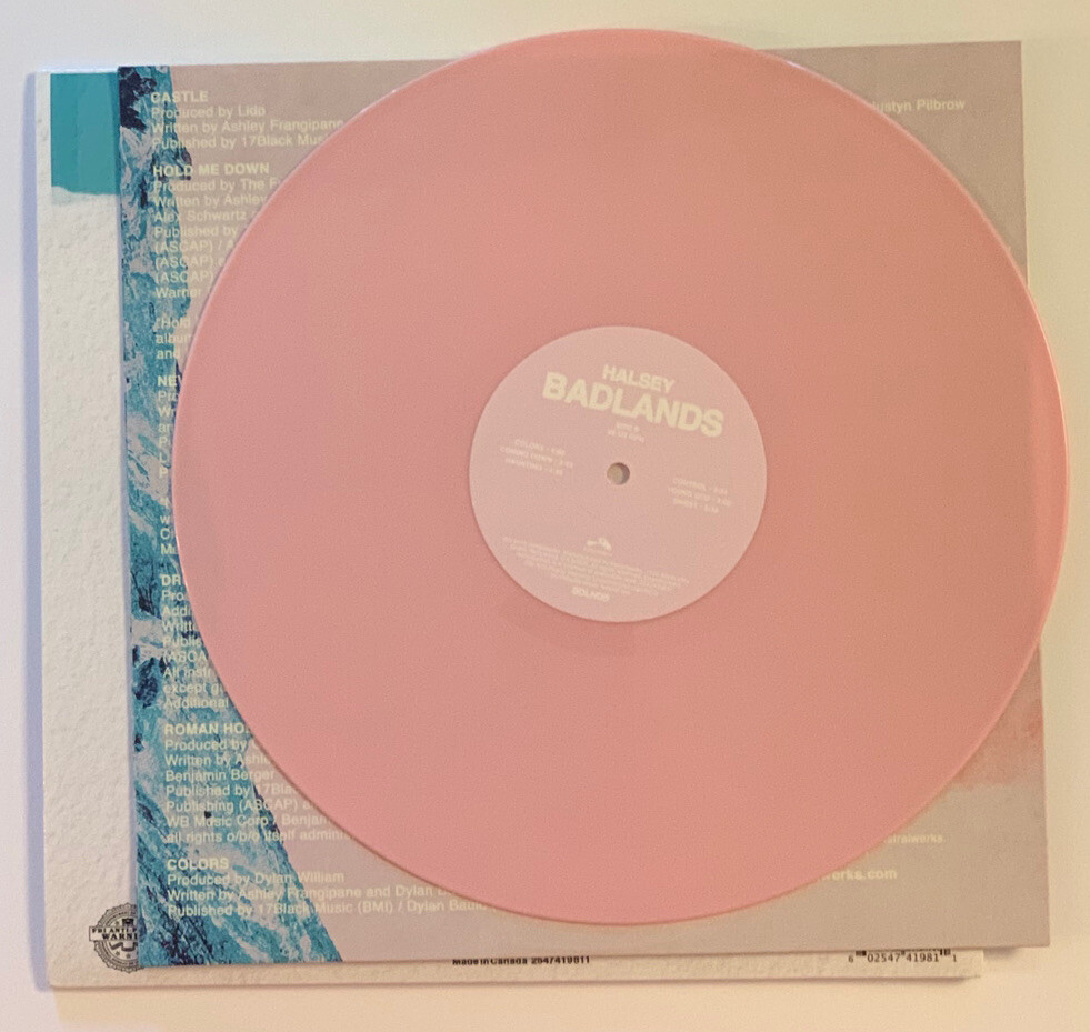 HALSEY SIGNED BADLANDS VINYL LP JSA COA #AE39301 AUTOGRAPH RARE