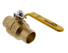 1" Sweat Brass Ball Valve C x C 600WOG Full Port