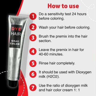 NEU 100ml Unisex Silber Grau Haarfarbe Creme Schlamm Färben Styling Zum Selbermachen Färben I0K7