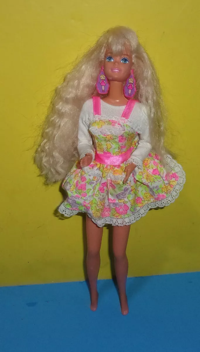 Barbie with long sales crimped hair