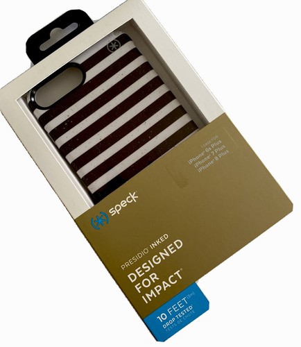 Speck Presidio INKED Case for iPhone 8/7/6s Plus-Stripe Gold Speckled/MarbleGrey - 第 2/3 張圖片