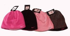 NIKE Hot Pink / Pale Pink / Black Fleece or Sparkle Grey Knit Kids Cap NWT 2009
