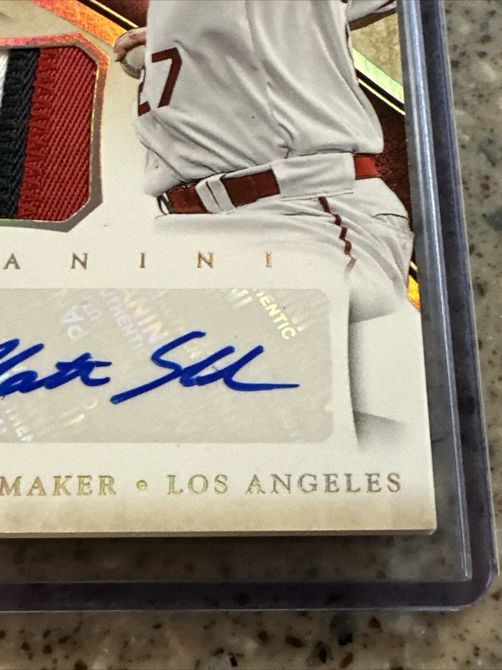 2014 Panini Immaculate Material 74/99 Matt Shoemaker #118 Rookie Auto RC-Angels - Image 4 of 4
