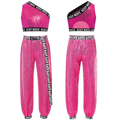 Kids Girls Outfits Party Set Stage Performance Suits Competitions Cutout Back - Picture 12 of 59