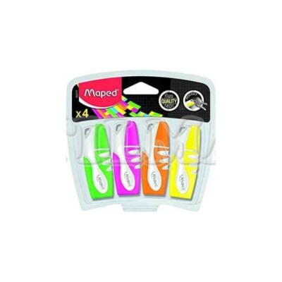 Maped Mini Soft Grip Highlighter 4pk