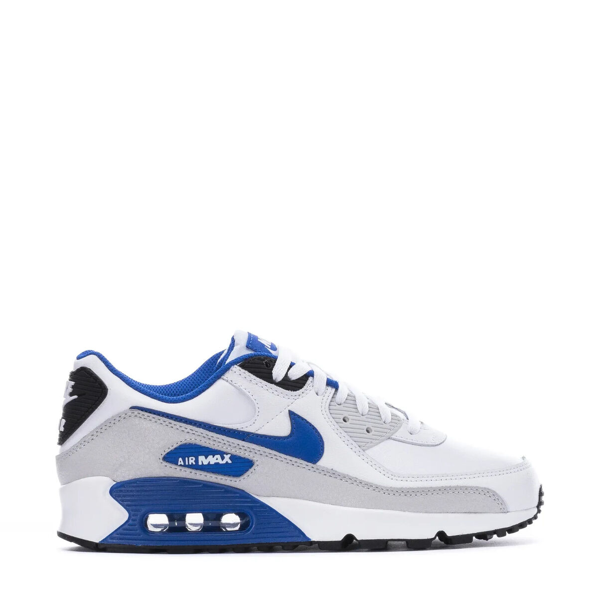 MEN'S NIKE AIR MAX 90 SWOOSH CASUAL SHOES Blue White Grey MEN'S NIKE AIR MAX 90 SWOOSH CASUAL SHOES Blue White Grey