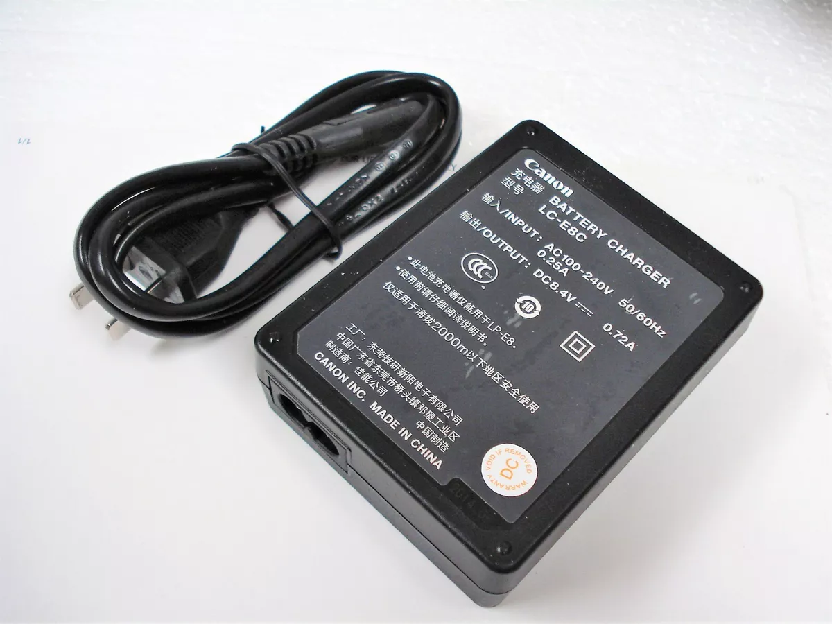 LC-E8E Charger for Canon EOS Rebel T2i T3i T4i T5i KISS X4 X5 X6