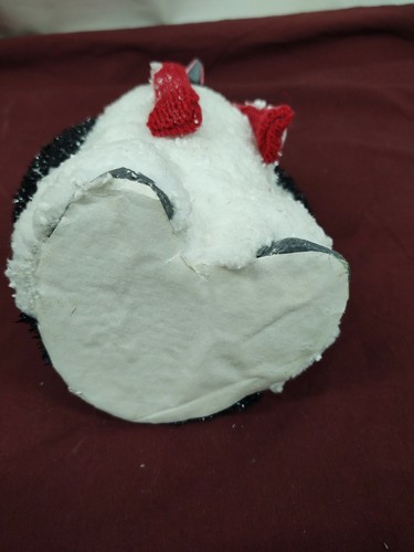 Vintage Handmade Styrofoam Penguin Decoration Winter Christmas Holiday Snow Bird - Picture 8 of 9