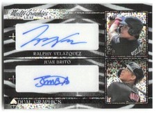 2023 Leaf Eclectic #MDG-24 Ralphy Velazquez & Juan Brito Dual 2/4 Black Auto