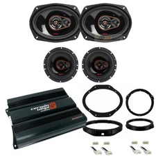 Cerwin Vega 840 Watt Peak door Speakers & 4CH Amplifier for 2015-2023 Ford F-150