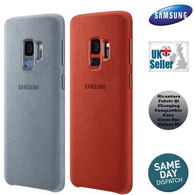Offizielle Samsung Alcantara Stoff Qi Lade Kompatibel Cover für Galaxy S9