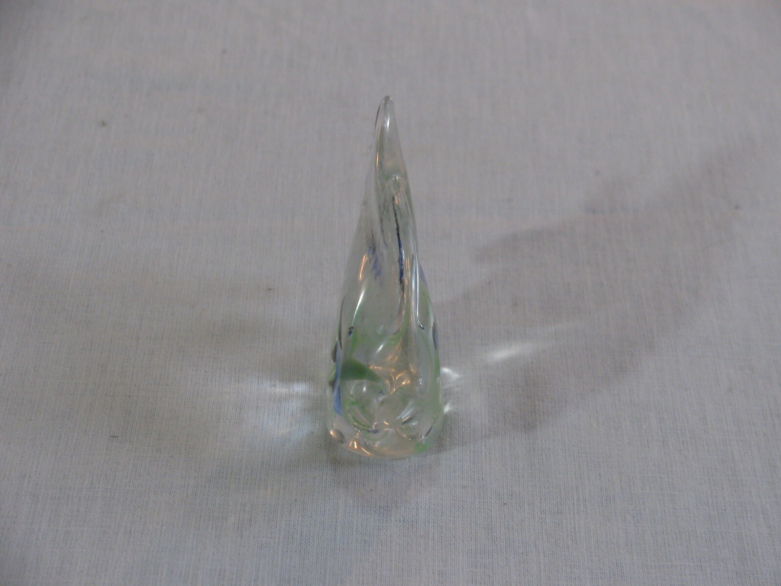 Vtg Murano Style Blown Glass Fish Figurine w/Fish Inclusions, Unbranded rr