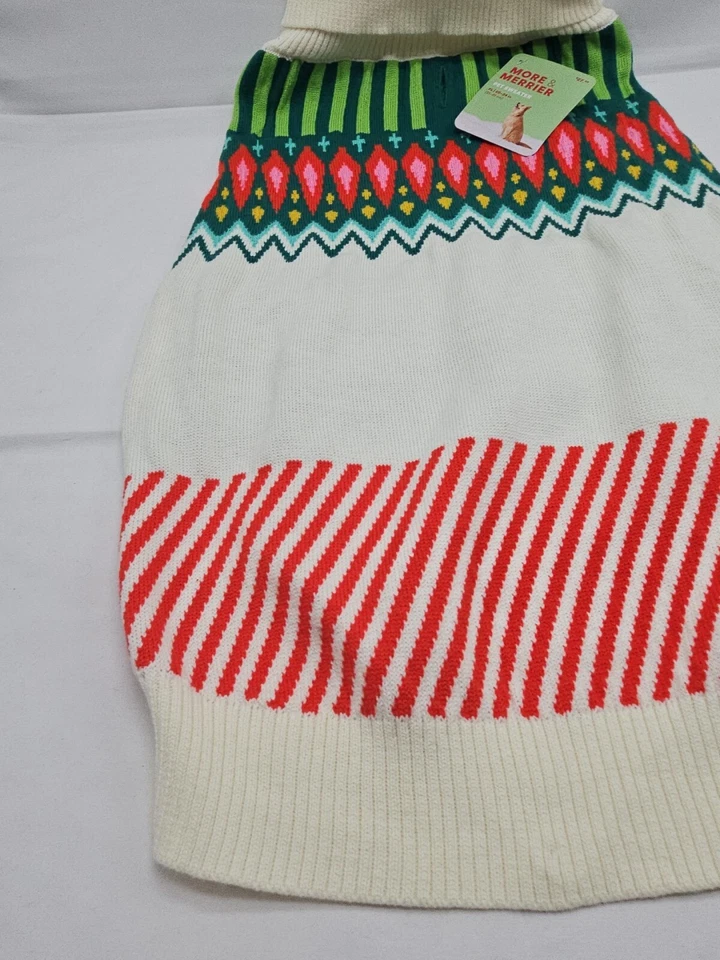 More & Merrier Holiday Pet Sweater Size Xl (20-24 In) - Image 3 of 4