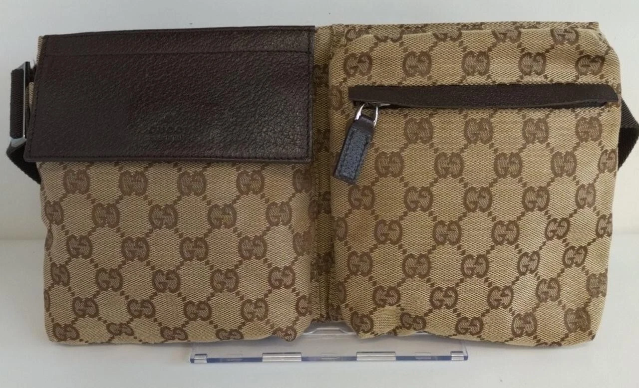 GUCCI GG Sac Ceinture Pochette Taille Sac Bandoulière Toile avec Sac de Protection