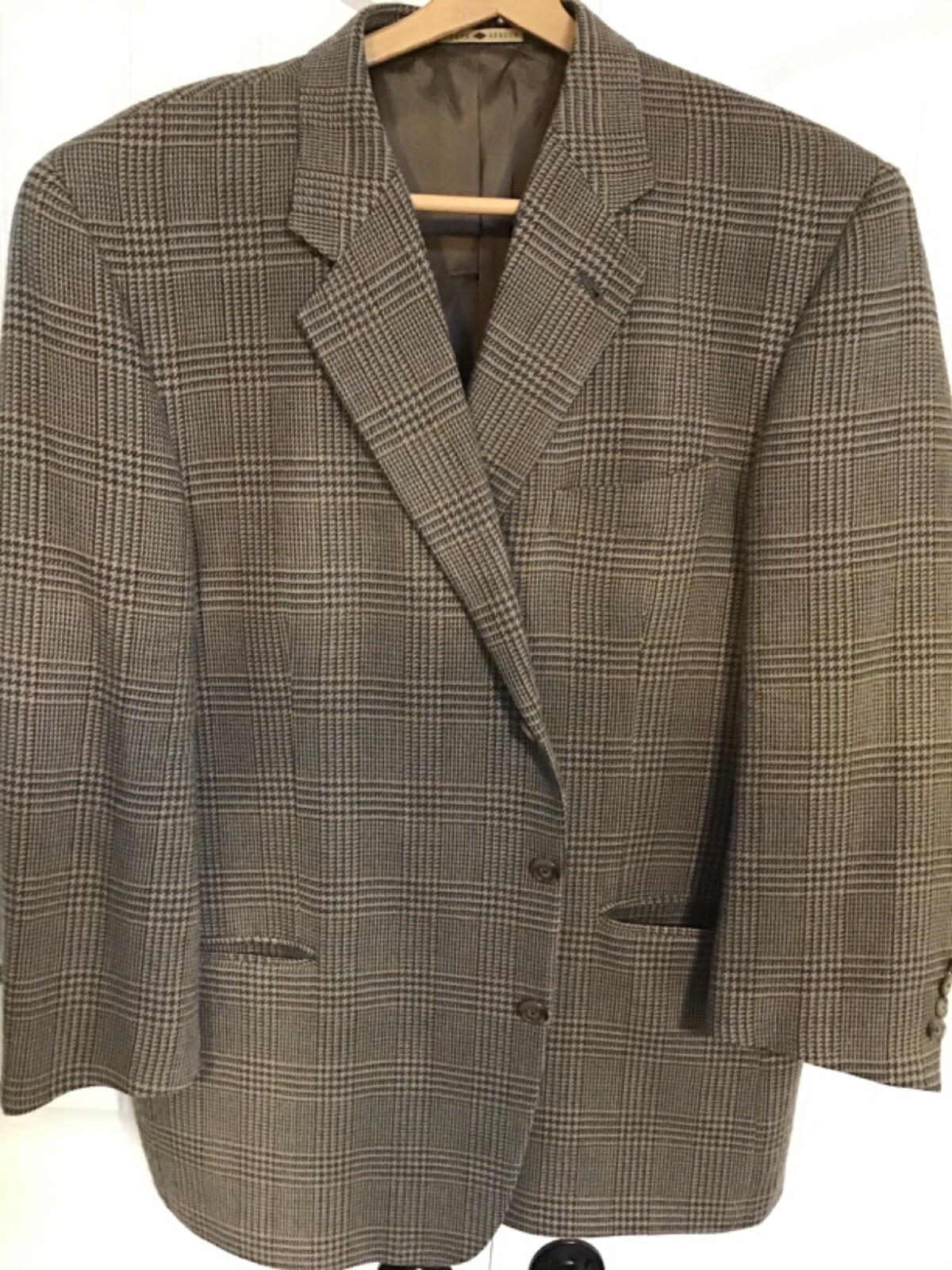 Mens Brown Wool Blend Classic Sport Coat Blazer Jacket Joseph Abboud