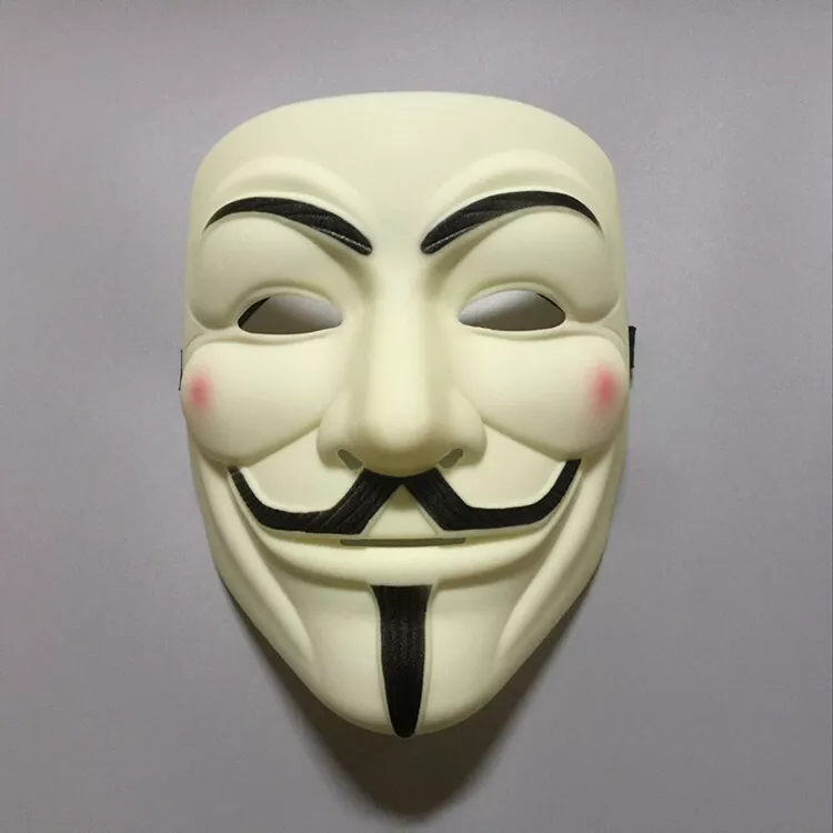 Unisex V for Vendetta Guy Masquerade Anonymous Hacker Halloween Face Mask