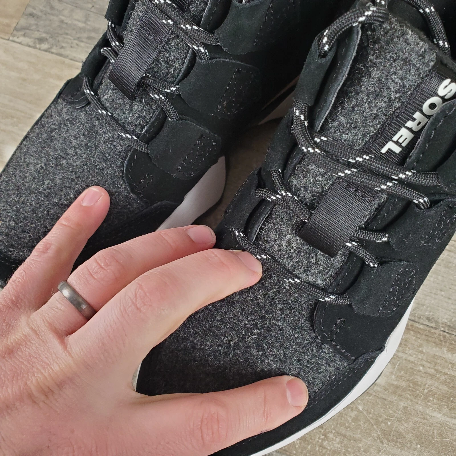 sorel kinetic impact caribou waterproof suede boots