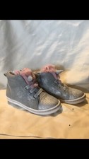 Girl s Wonder Nation-Unicorn-Hightop-Toddler Sneakers-Silver Sparkle Atheletic