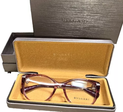 Bvlgari BV 4206B Rose Tone With Gold And Flower Diamonds Eye Glasses NEW