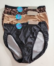 3 Vanity Fair Illumination Hi-Cut Brief Panty Multi 13108 Sz 6/M - NWT