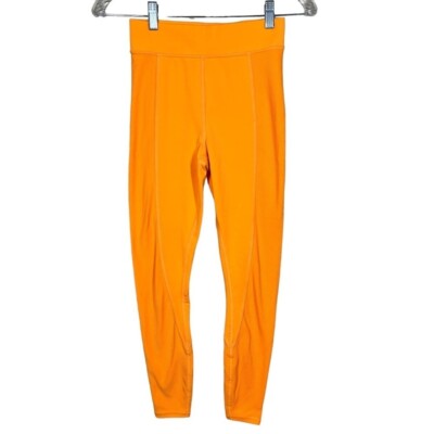 Alo Yoga Womens High Waist 7/8 No Limit Leggings Neon Orange Size XXS  Workout