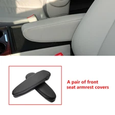 BLACK Driver&Passenger Front Seat Armrest Handle Leather Cover For Toyota Sienna