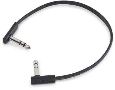 RockBoard Flat TRS Kabel 30 cm Patch Stereo Winkel Klinke Pedalboard Zubehör