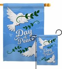 Day of Peace Garden Flag Inspirational Expression Gift Yard House Banner