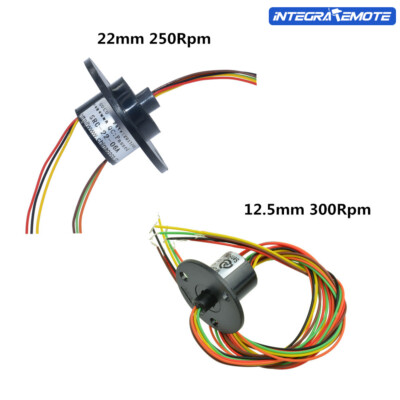 12.5mm 300Rpm 6 Wires CIRCUITSx2A Capsule Slip Ring AC 240V for Monitor Robotic