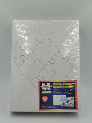Hygloss Products Blank Jigsaw Heart Puzzle   Compoz-A-Puzzle   6 x 8 Inch - 8...
